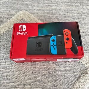 Nintendo Switch Console with Neon Red and Blue Joy-Con NEW